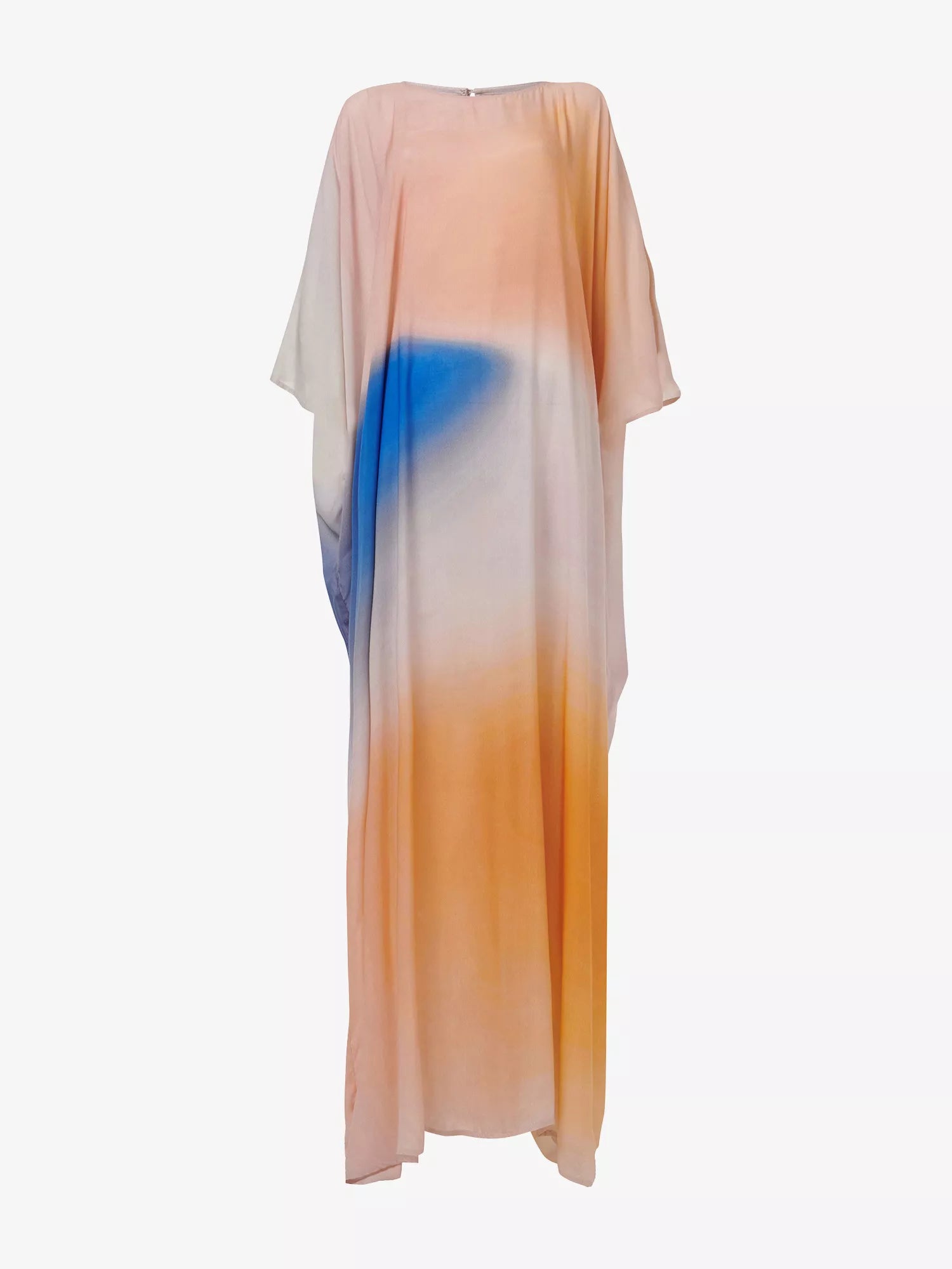 Gradient-Print Relaxed-Fit Woven Kaftan