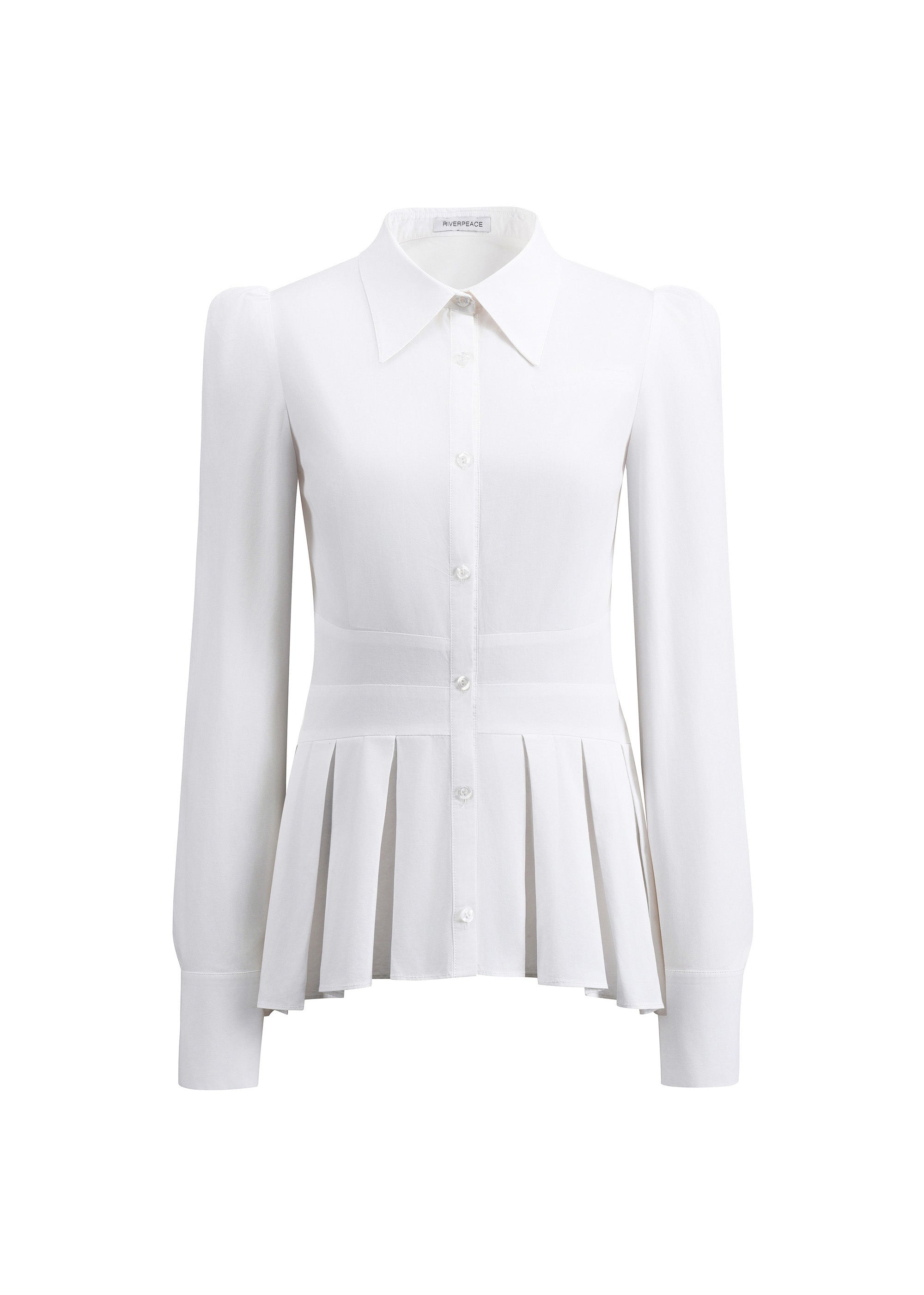 Chemise blanche plissée