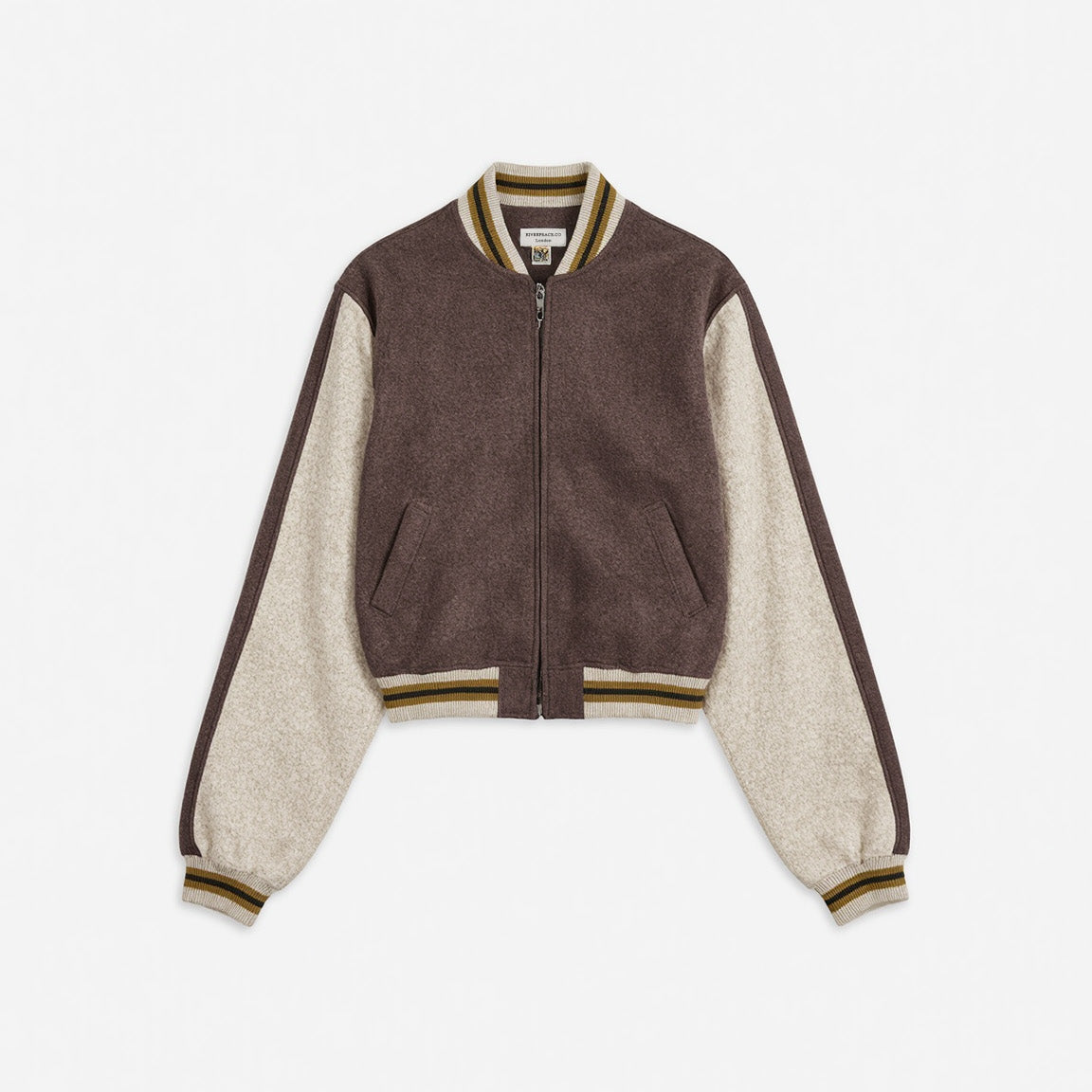 Striped Brown Bomber Jacket