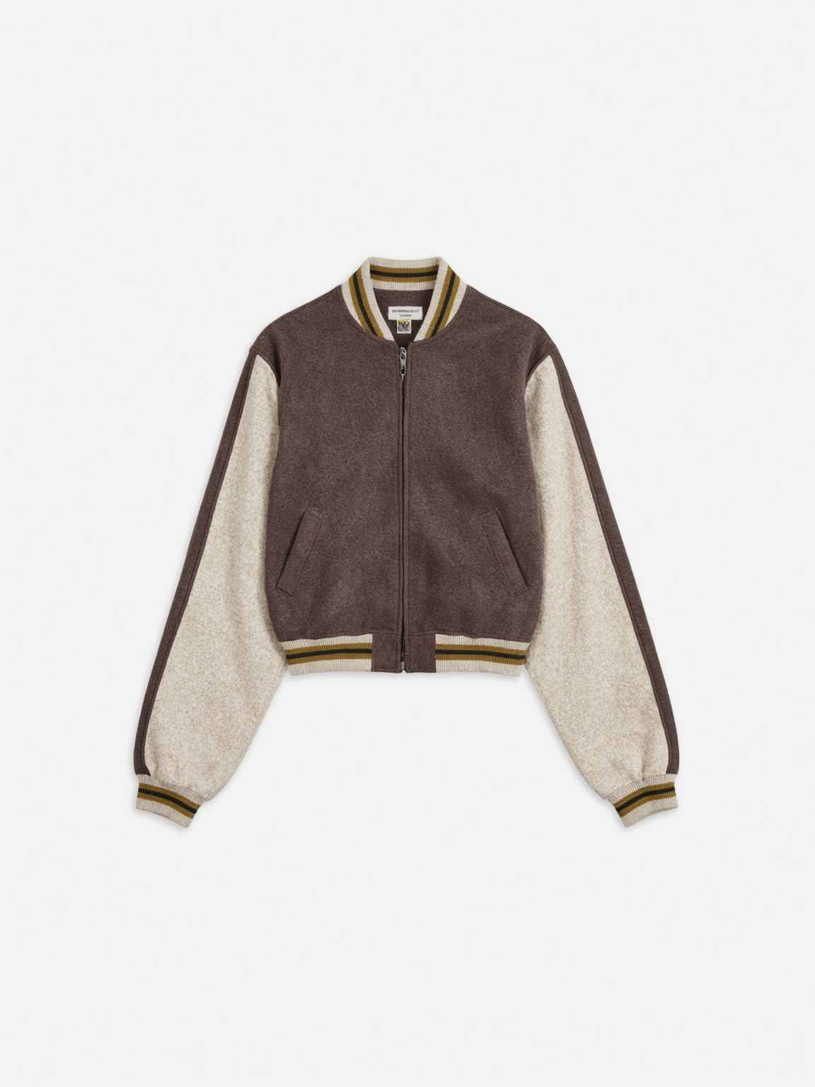 Striped Brown Bomber Jacket