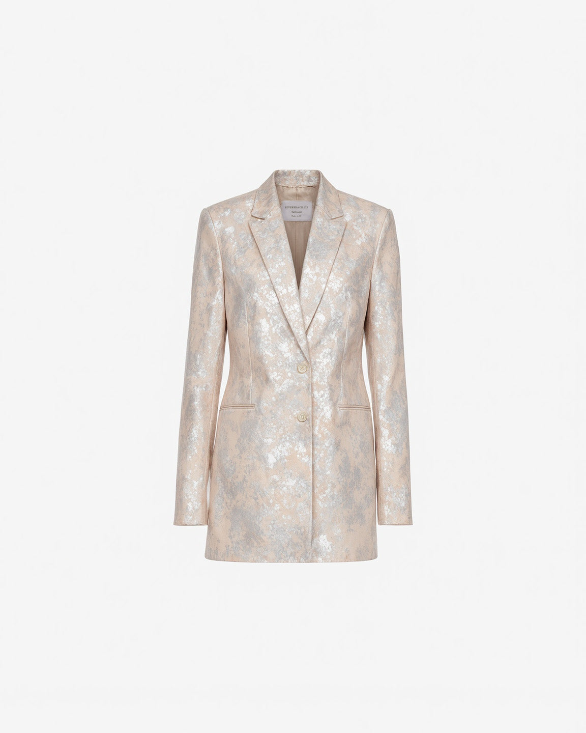 Champagne Metallic Jacquard Blazer