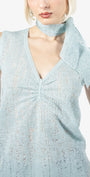 Aqua drift knit top detail