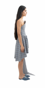 Asymmetrical Dress with Plaid sideview