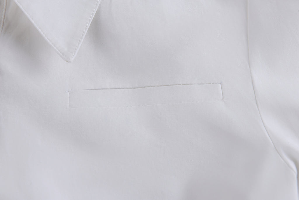 Chemise blanche plissée
