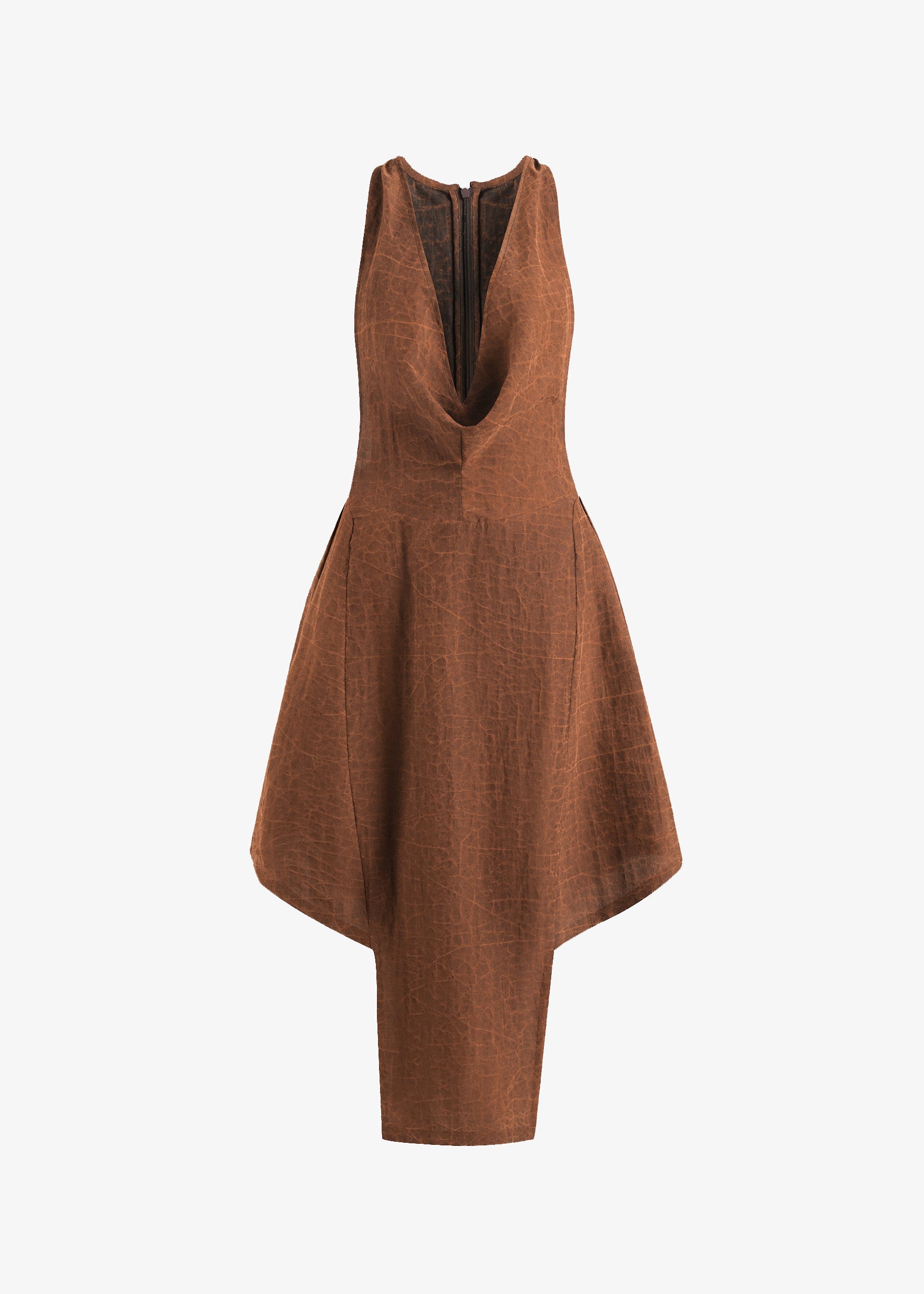 Monstera Pattern Silk Maxi Dress