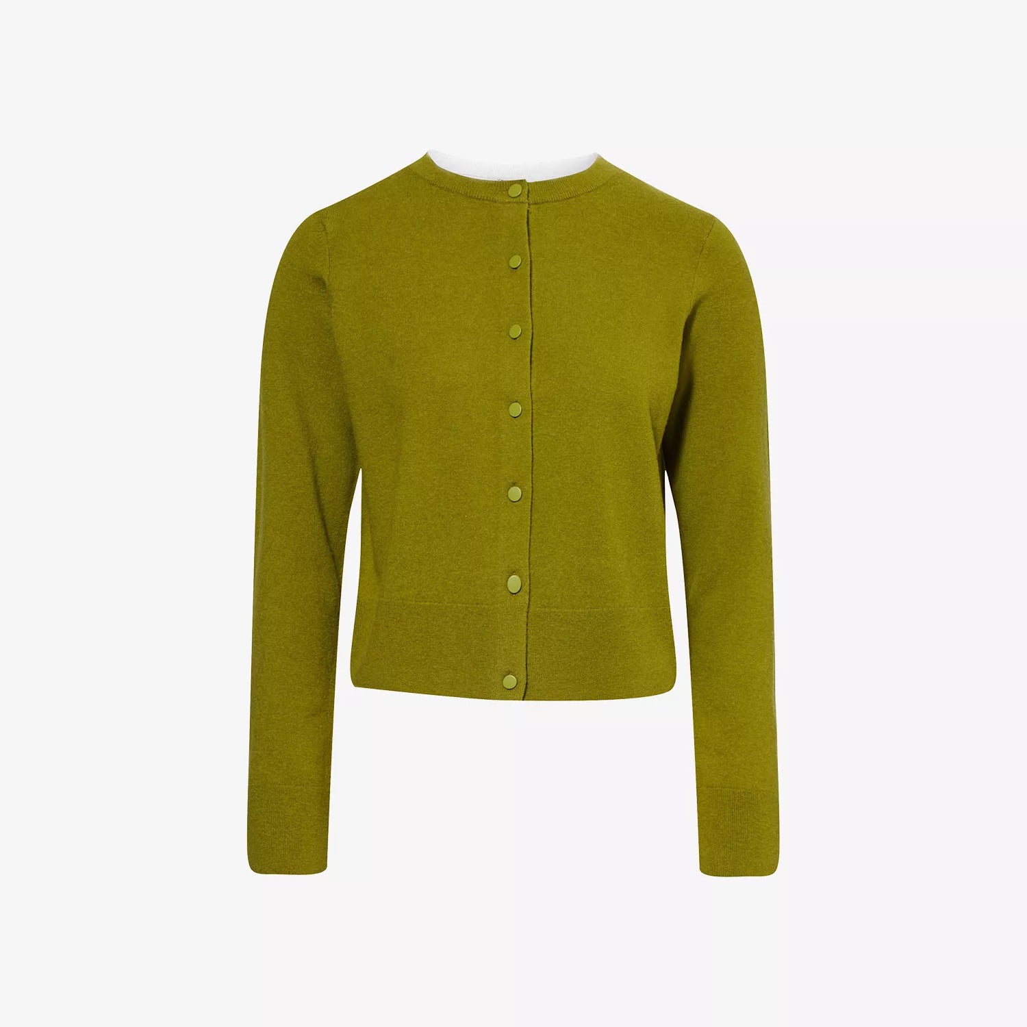 Tipped Half-Moon Wool and Cashmere-Blend Cardigan