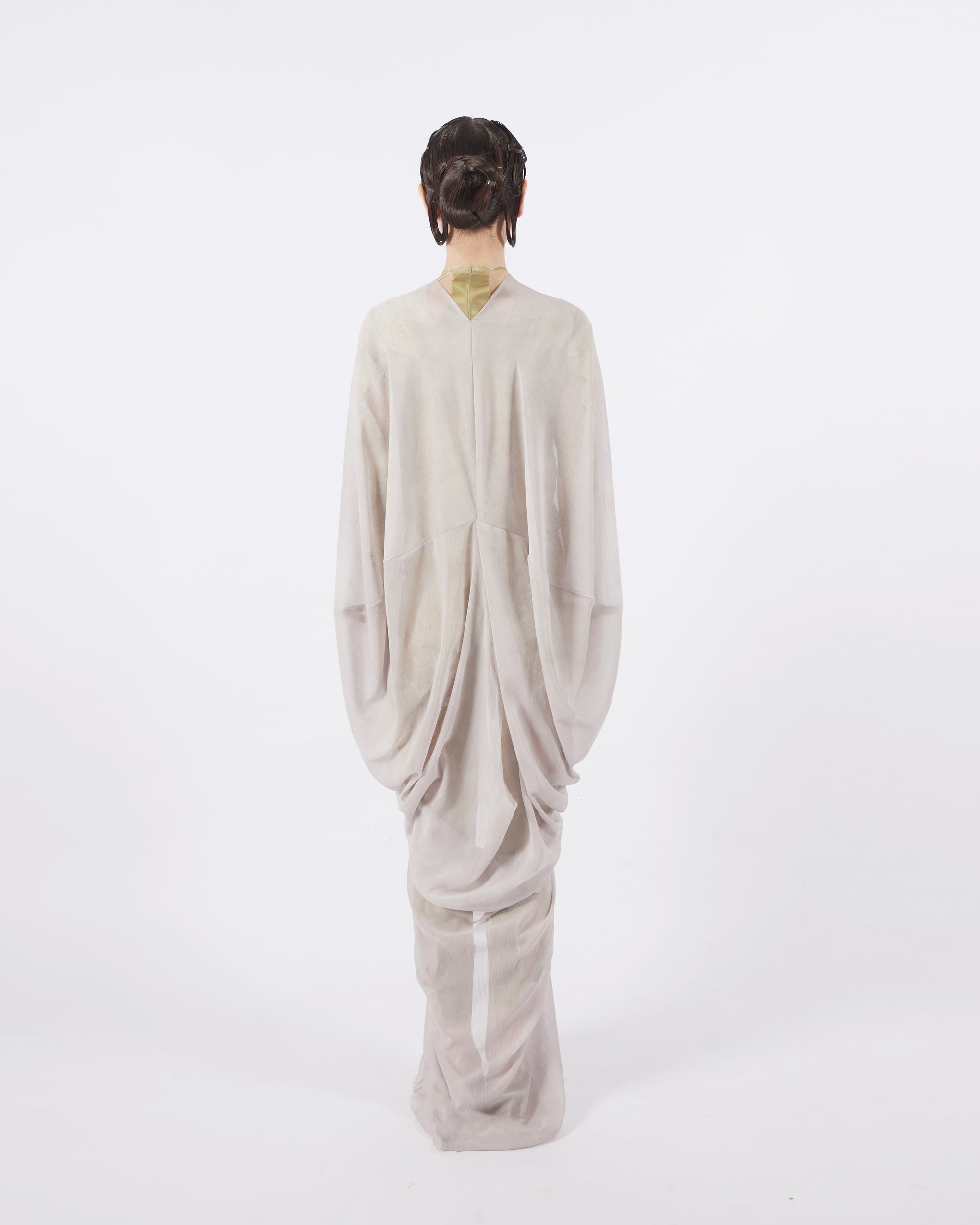 Rust Dye Chinse Silk Robe