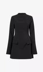 Long-Sleeves Stretch-Woven Mini Dress