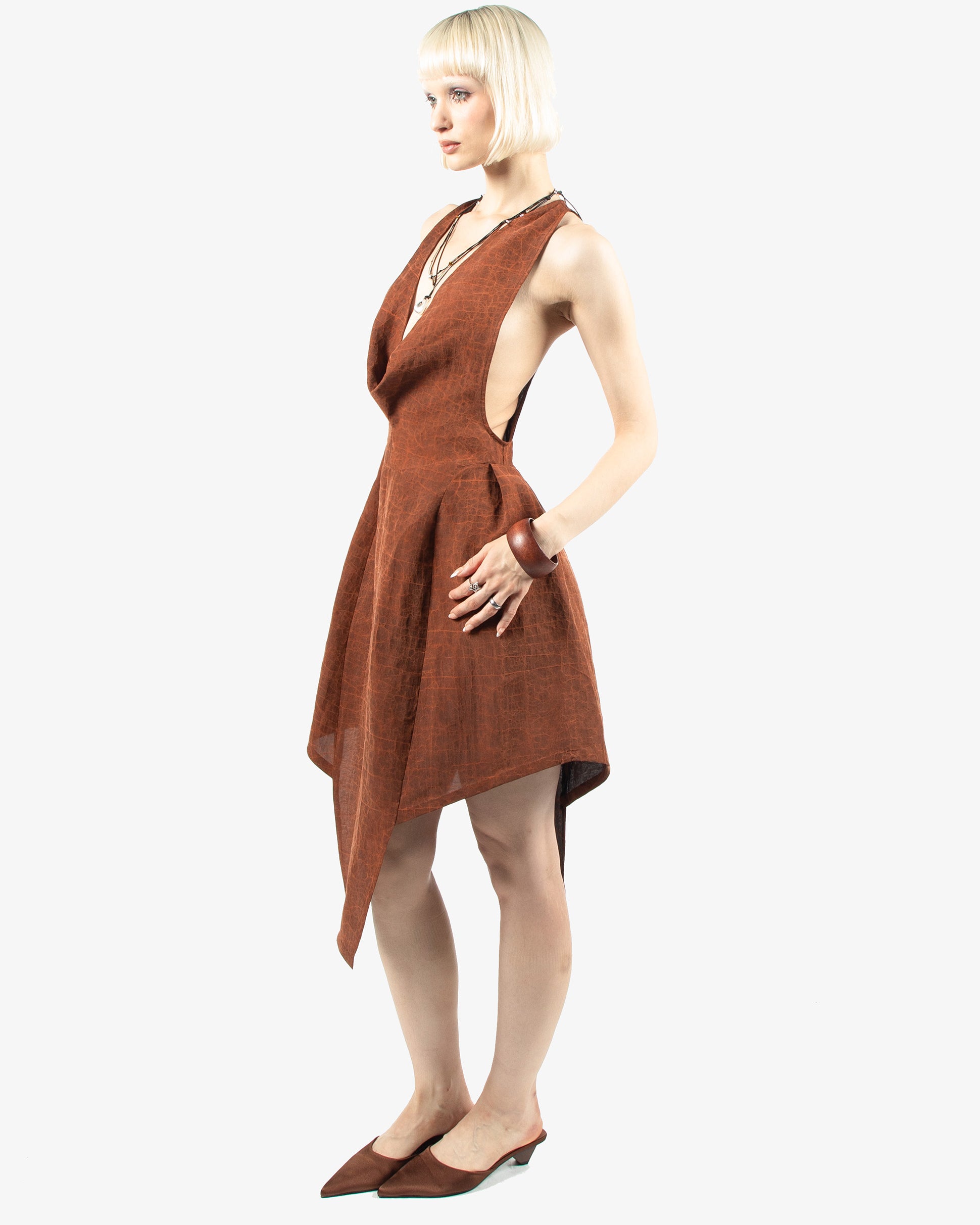 Silk Maxi Dress Model