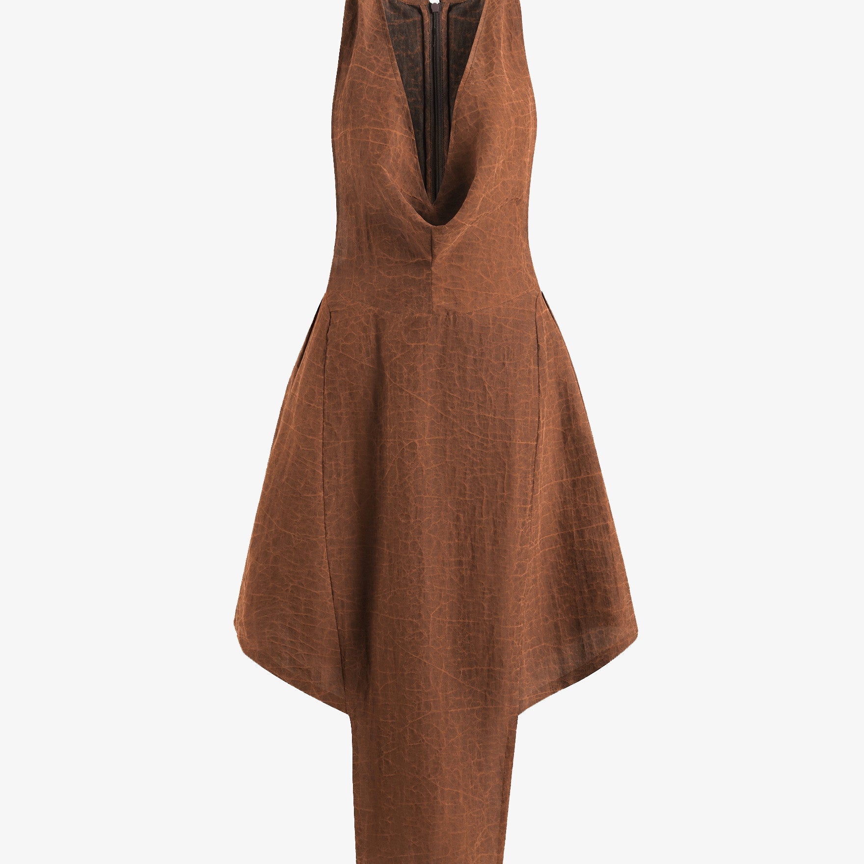 Monstera Pattern Silk Maxi Dress