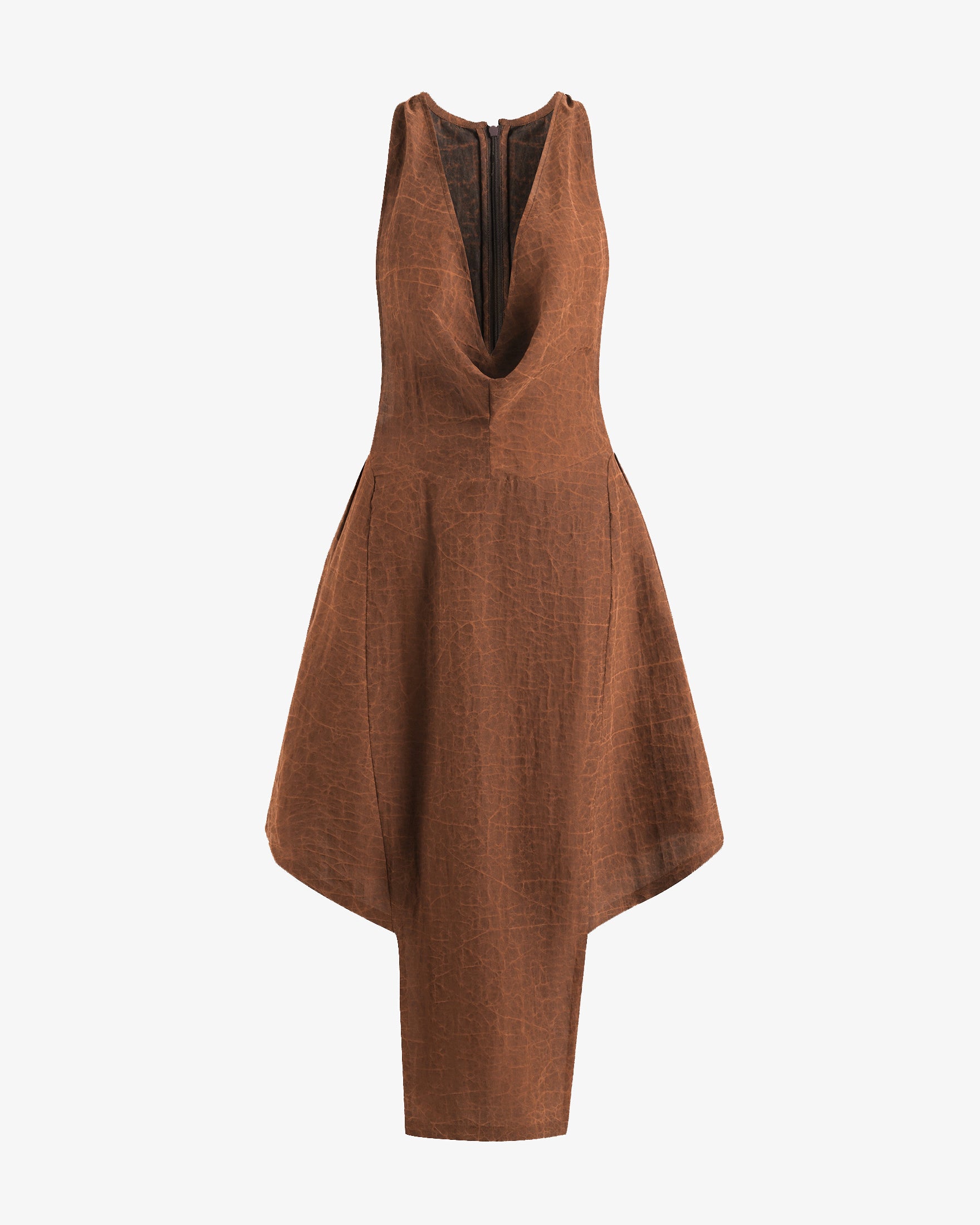 Monstera Pattern Silk Maxi Dress
