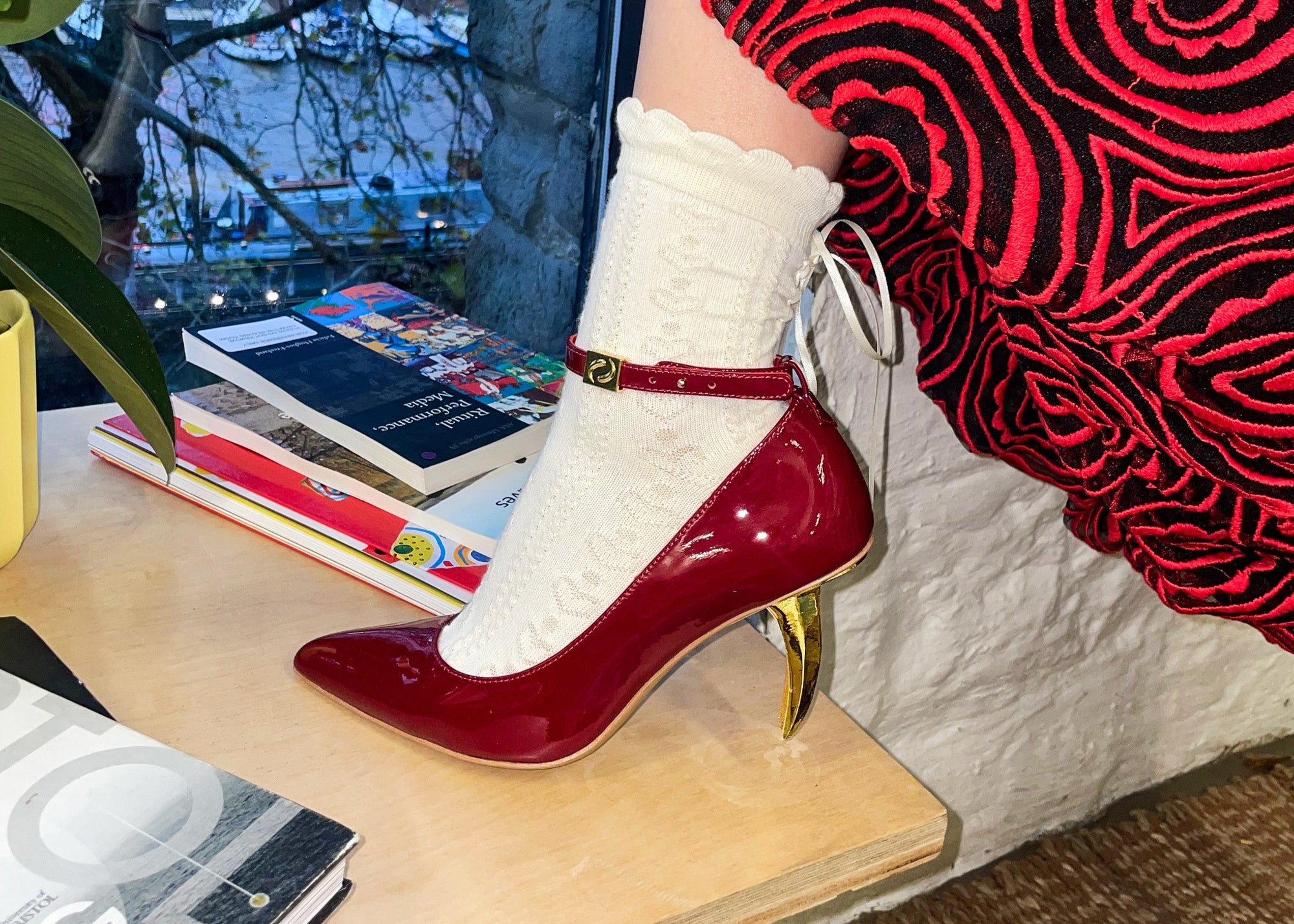 Red Knife Heels Cover