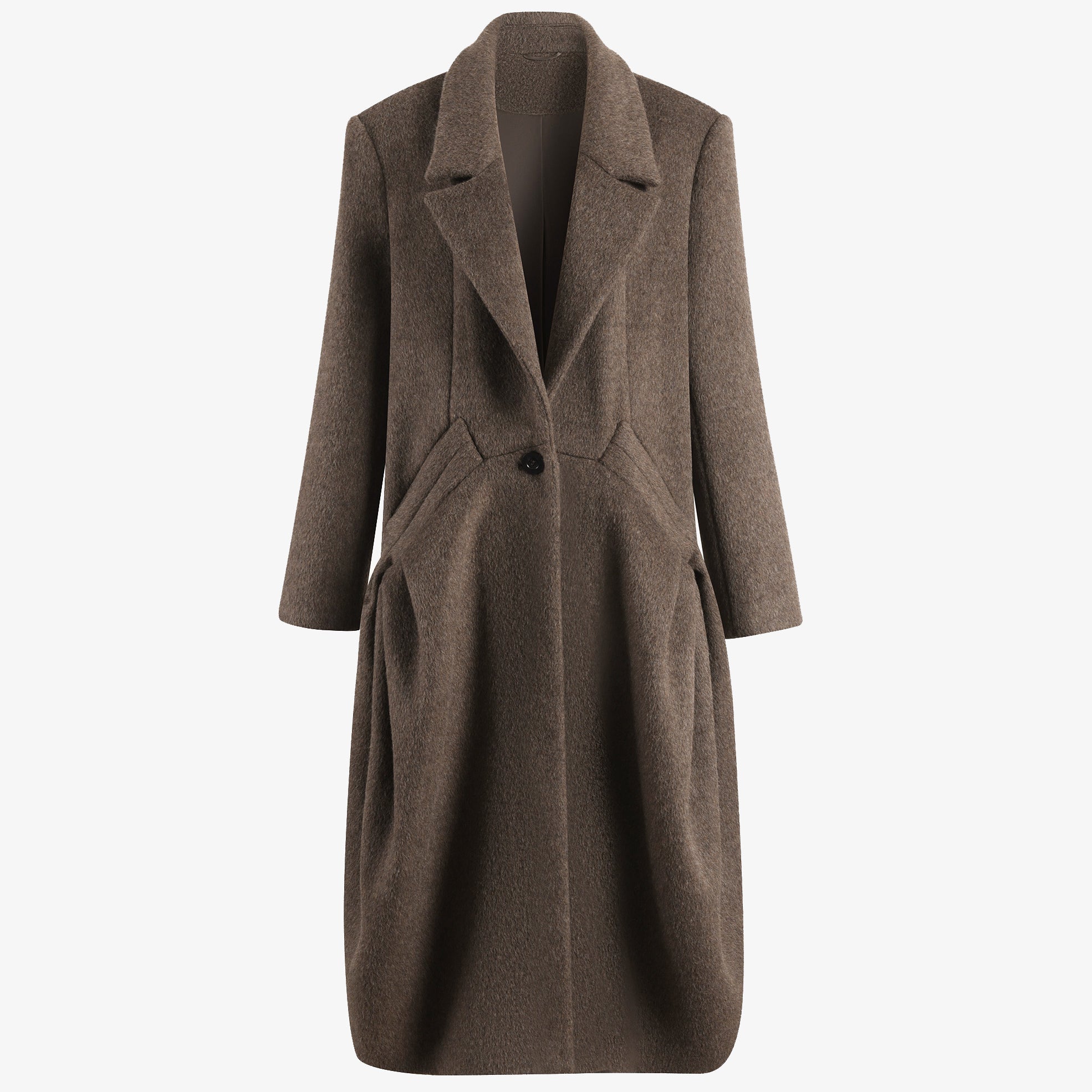 Brown coat on a white background