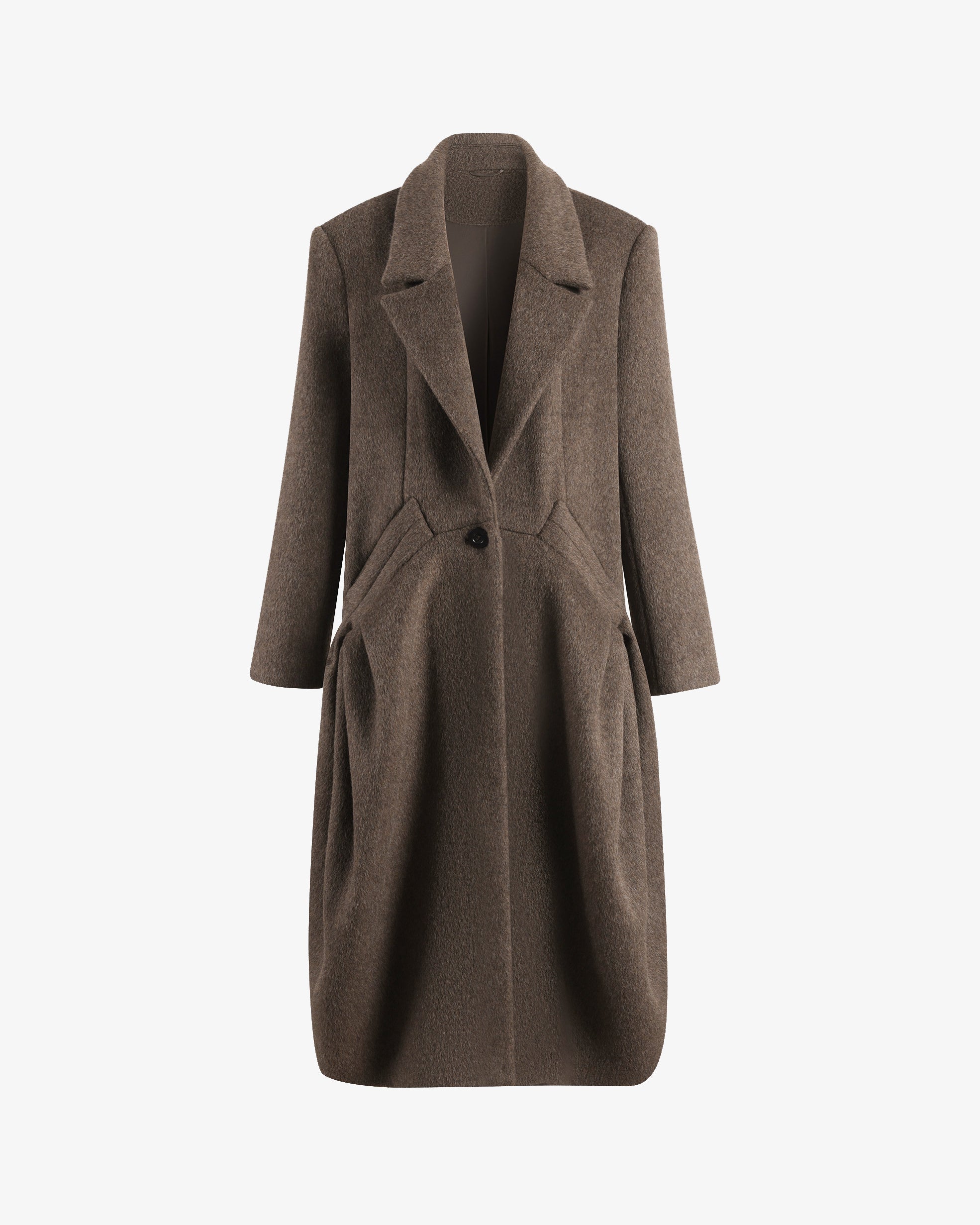 Brown coat on a white background
