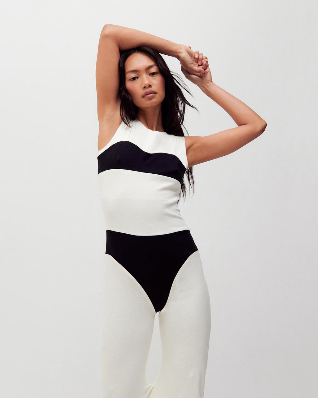 Black and White Superlady Dress