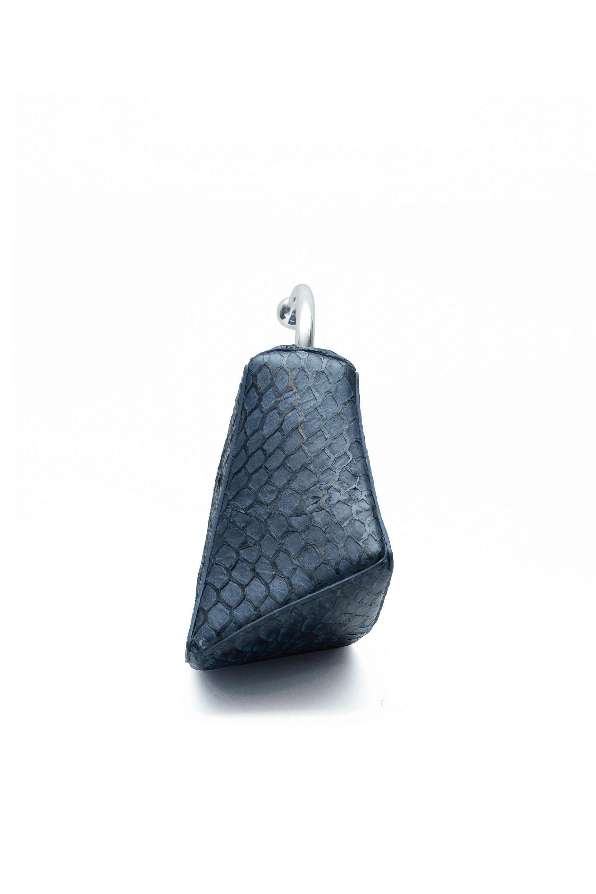 Dark gray textured pendant on a white background