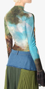 pisces printed top back