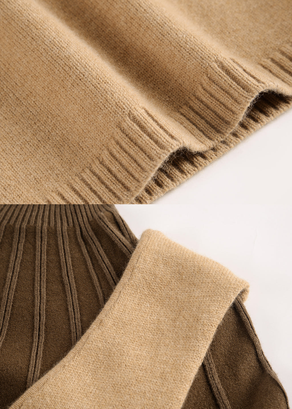 Sculpted knit top details