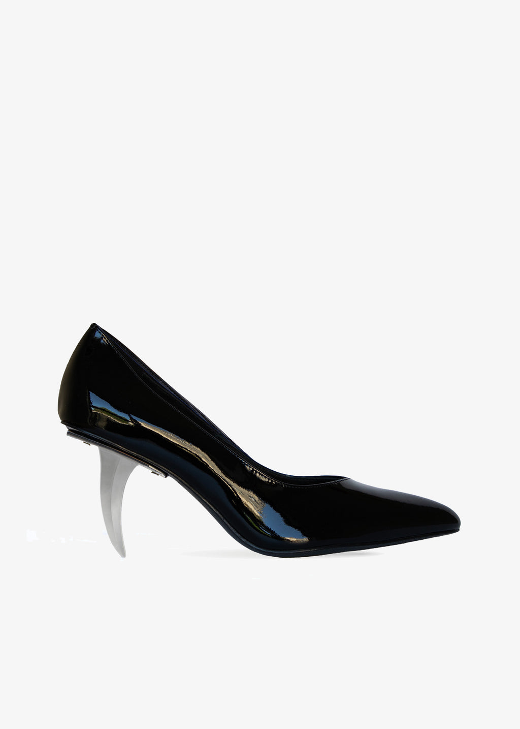 Patent Leather Blade Heels - Black
