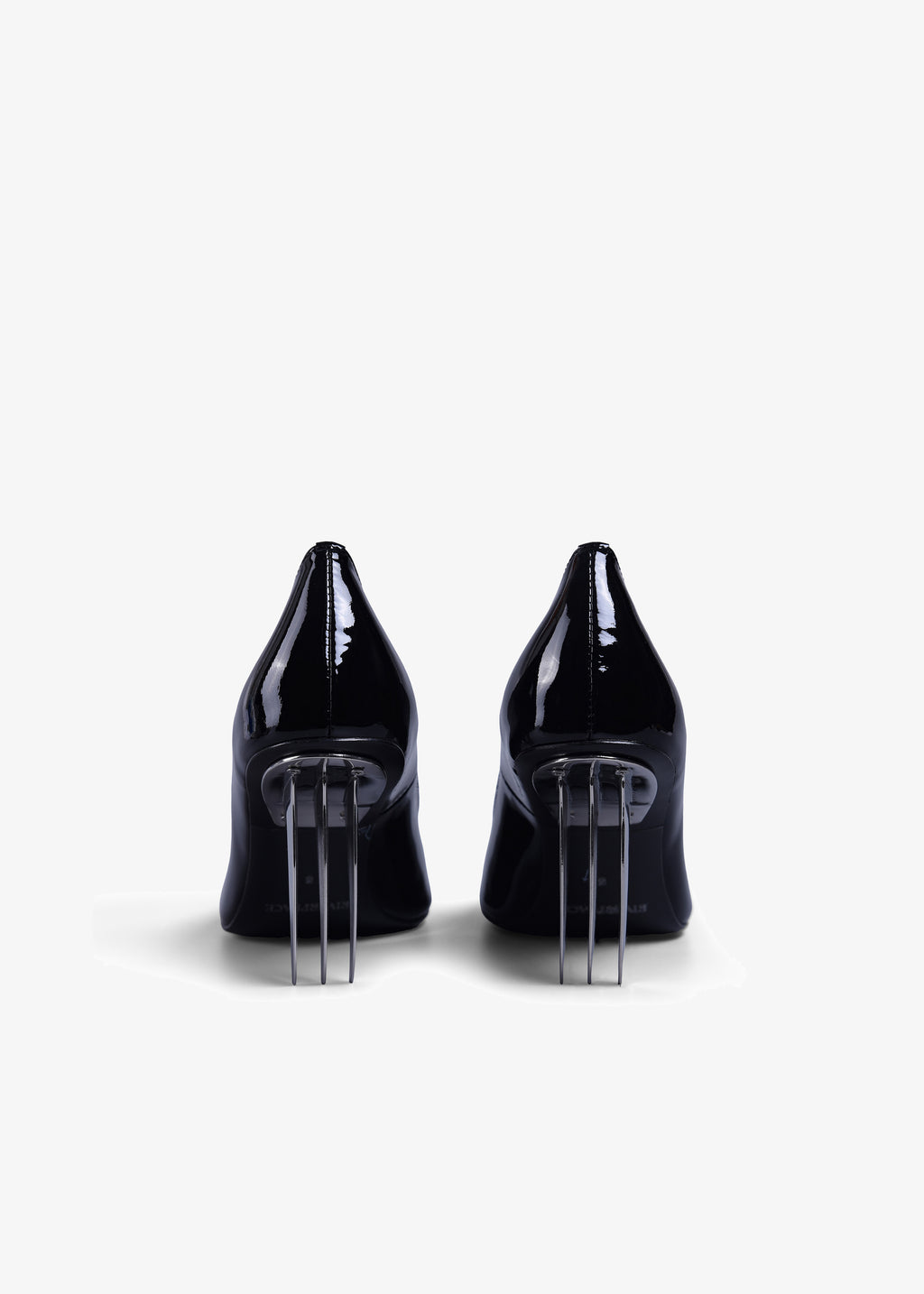 Patent Leather Blade Heels - Black