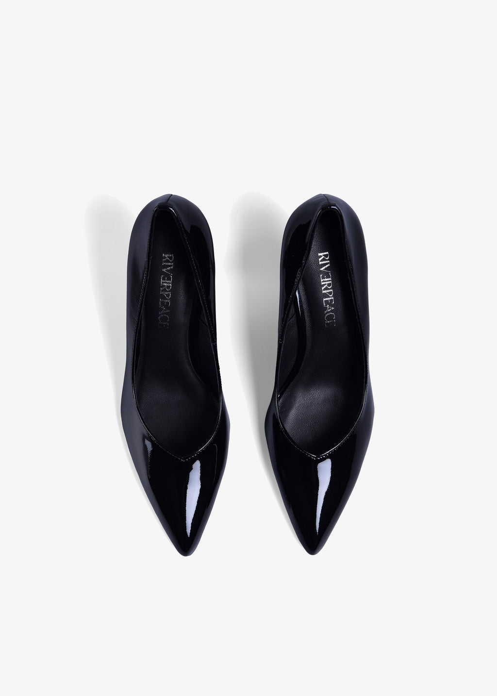 Patent Leather Blade Heels - Black