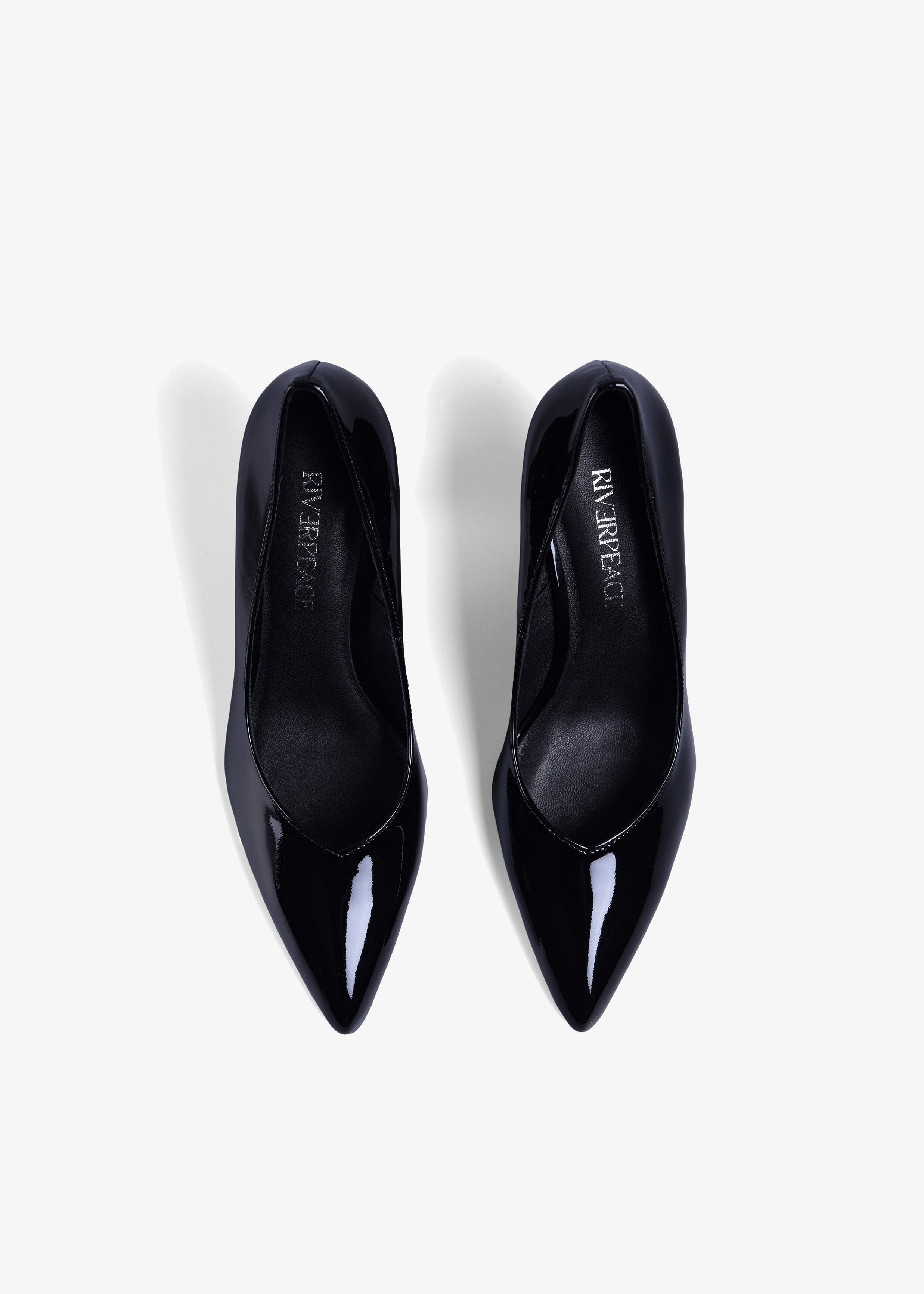 Patent Leather Blade Heels - Black